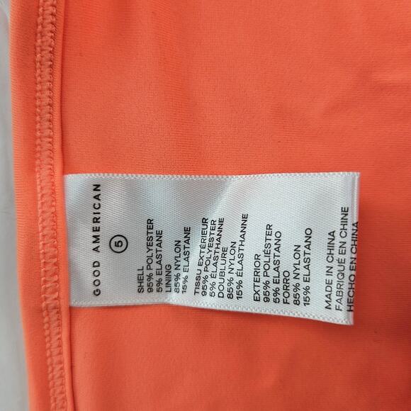 Good American Jacquard Perfect Fit Swim Bikini Bottom Orange Cream Plus 2x - Picture 6 of 10